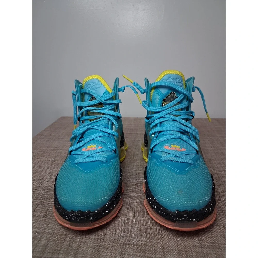 Nike LeBron 19 Christmas Polarized Blue DC9338-400 Mens 5.5 Basketball Shoes